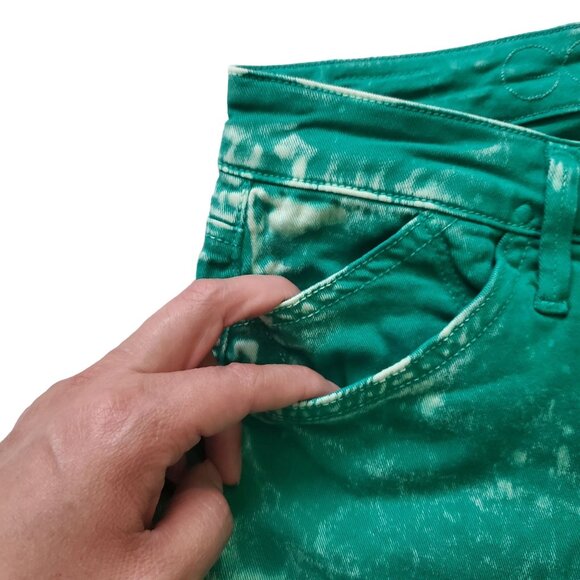 Goldsign Glam Women's ankle Bleached green 5 pockets denim Jeans Size 28 NWOT - Picture 12 of 15